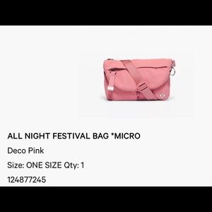 Lululemon EUC Festival Bag, Micro